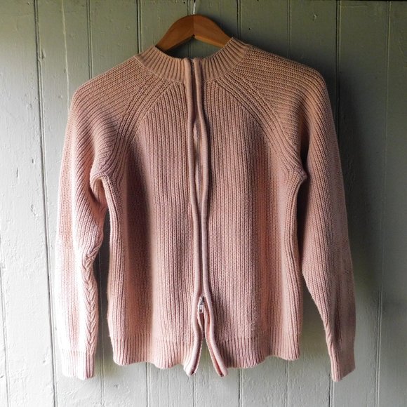 🦔🦔 Dusty Rose Ribbed Zipper Cardigan - Picture 1 of 13